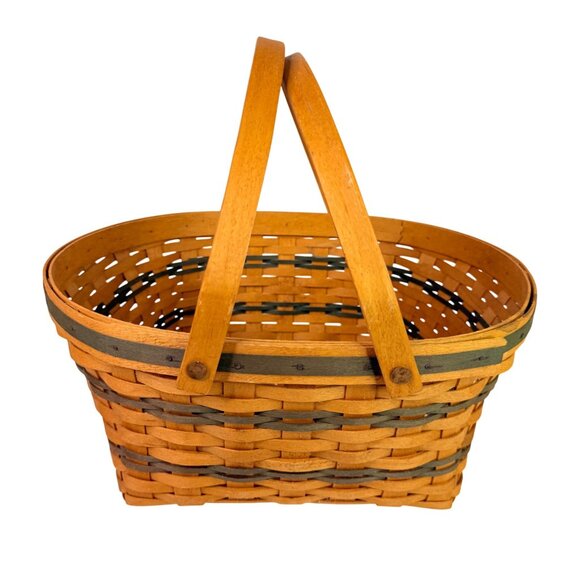 1996 Longaberger community Basket Traditions Collection Woven Basket Dual Handle - Picture 6 of 8